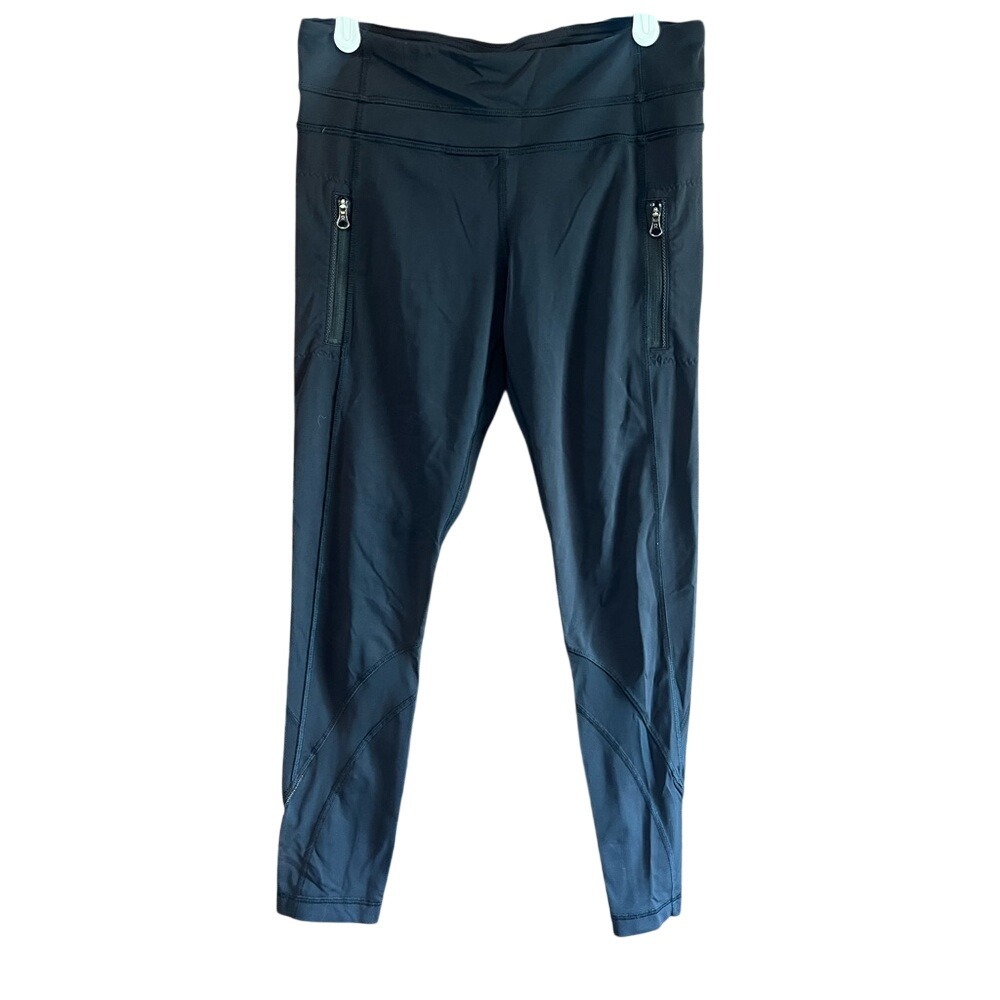 Lululemon Align Black‎ High Rise Zip Pocket Leggings Women's Size 6 euc